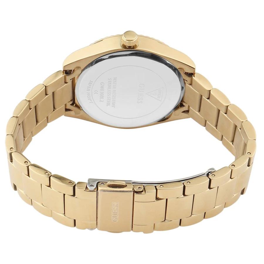 Guess Gold Stainless Steel Strap Women's Quartz Watch with Date - GW0308L2