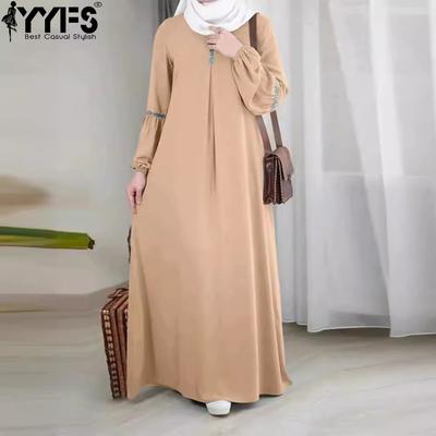 Robes décontractées à manches longues et col rond pour femmes, mode automne hiver, couleur unie, imprimé