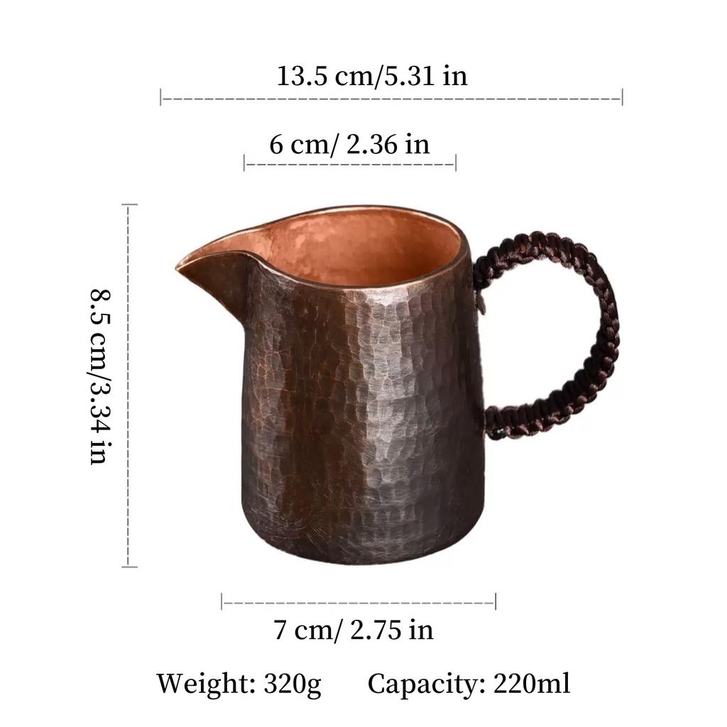 Vintage Pure Copper Cup Straight Handcrafted Moscow Mule 230 Ml Tea Mugs Hammer Texture Mug Cup Mules Milk Water Beer Drinkware