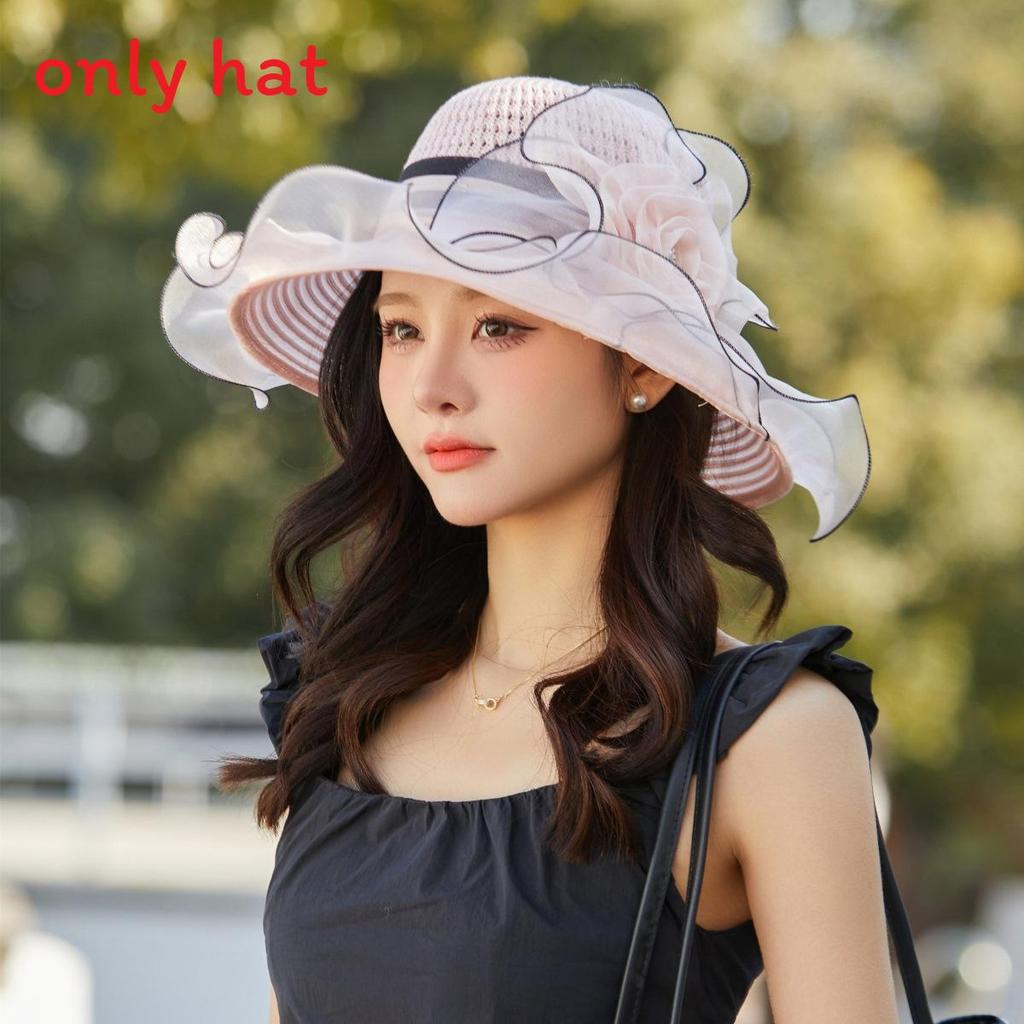 Summer Ladies Large Brim Sun Hat With Breathable Mesh For Beach And Travel