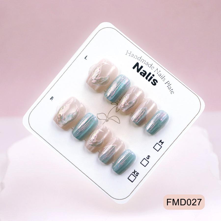 Cat's Eye Model, Beautiful Temperament, Little Fairy, Royal Sister Style Nail Art, High-end Niche 10 Pieces, Sub-size Wearing Nail