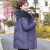 Giacca Invernale da Donna Media Lunga Ispessita Calda Giacca Casual in Peluche per Mezza Età Capospalla Femminile