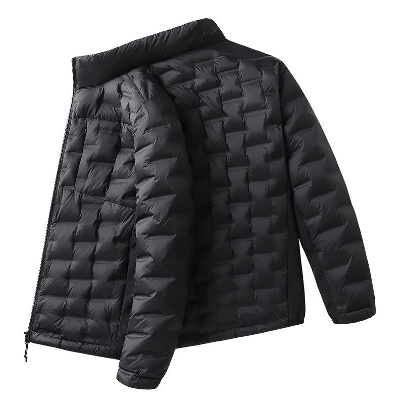 Leichte Daunenjacke für Damen und Herren mit Stehkragen für den Winter - Weiße Entendaune, Modischer Lässiger Warmer Mantel