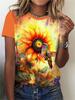 Summer Flower Bird 3D Print T-shirts Women Streetwear Harajuku Casual Fashion Y2k Short Sleeve T Shirt O-neck Tees Tops Clothing