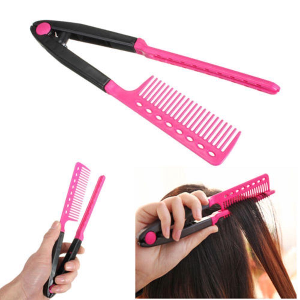 Straightener Hairdressing Salon Hair Washable Hair Solon Tools V Type Hair Straightener Comb Comb