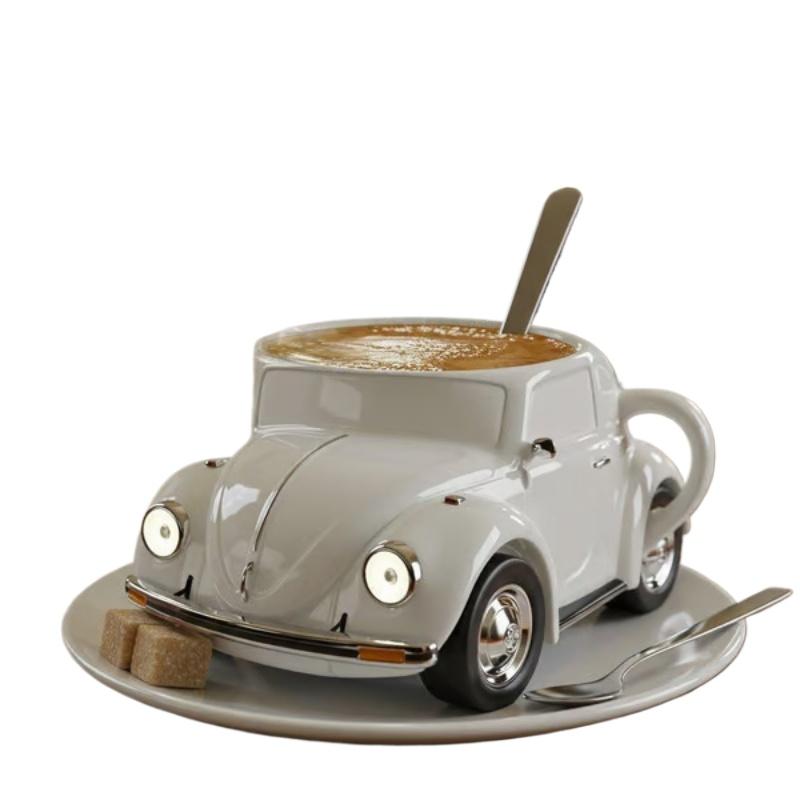 300ML Kreative Cartoon Käferförmige Kaffee Einzeltasse Ohne Untersetzer & Löffel Weihnachtstassen Mit Henkel Geschenke für Freunde & Familie