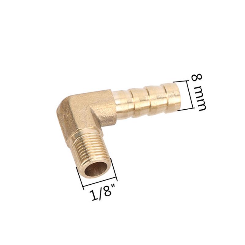 Connettore a Pagoda 6mm 8mm 10mm a Filetto Maschio 1/8"BSP Connettore a Barb per Tubo in Ottone Gomito Raccordo Giunto Adattatore