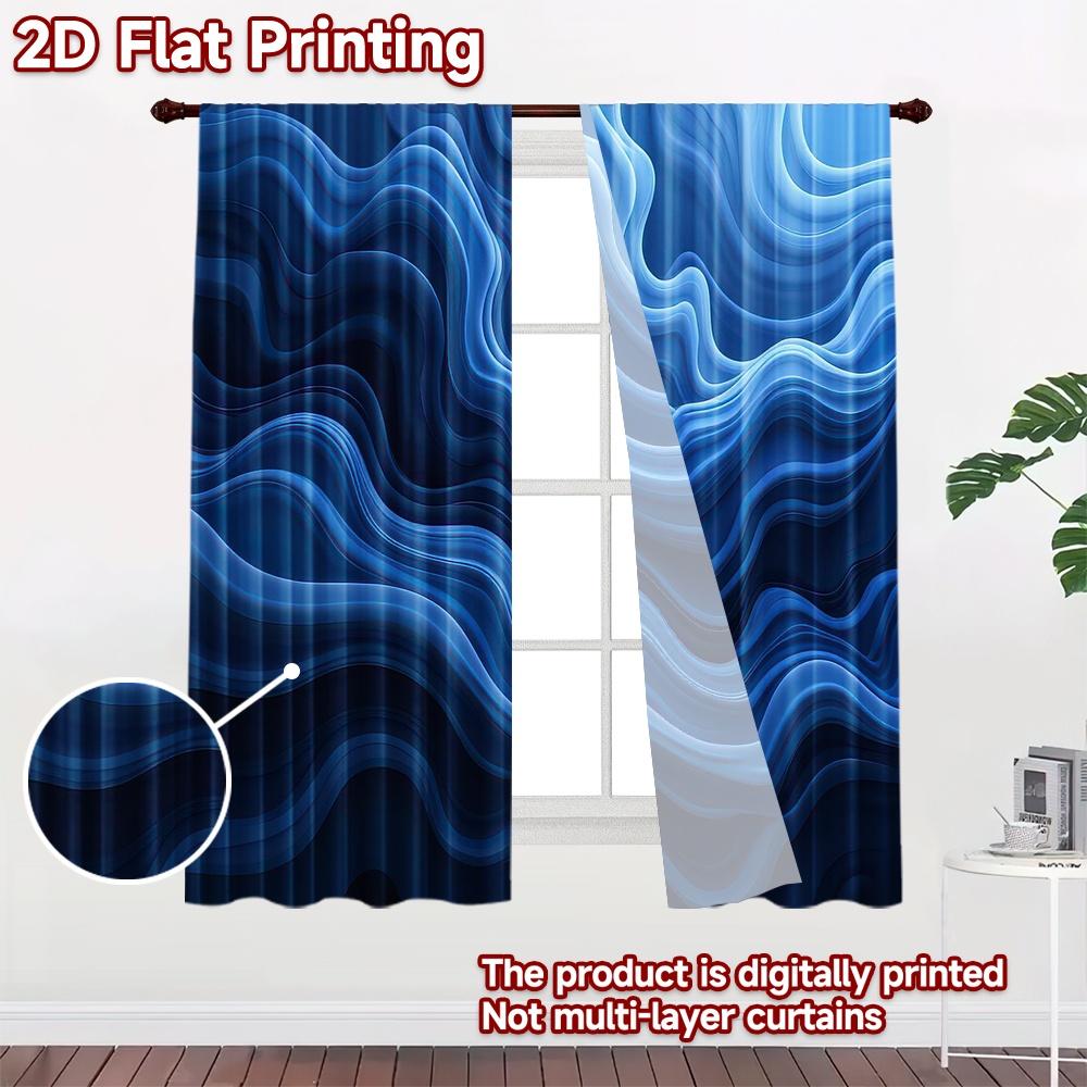 1pc 2D flat Photography Backdrop Background Banner Blue Wavy Layers 100% Polyester Festive Wall Decor Perfect for Holiday