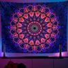 Psychedelic Mandala Tapestry With Vibrant Colors And Intricate Patterns, Perfect For Adding A Trippy And Bohemian Touch To Any