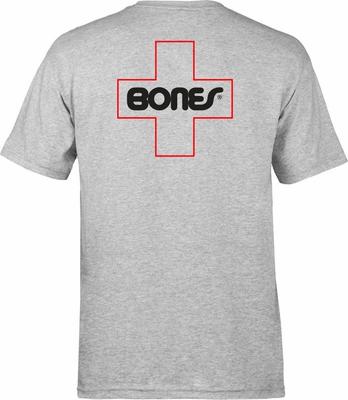 Powell Peralta BONES SWISS OUTLINE POCKET Skateboard T-Shirt ASCHGRAU Unisex T-Shirt