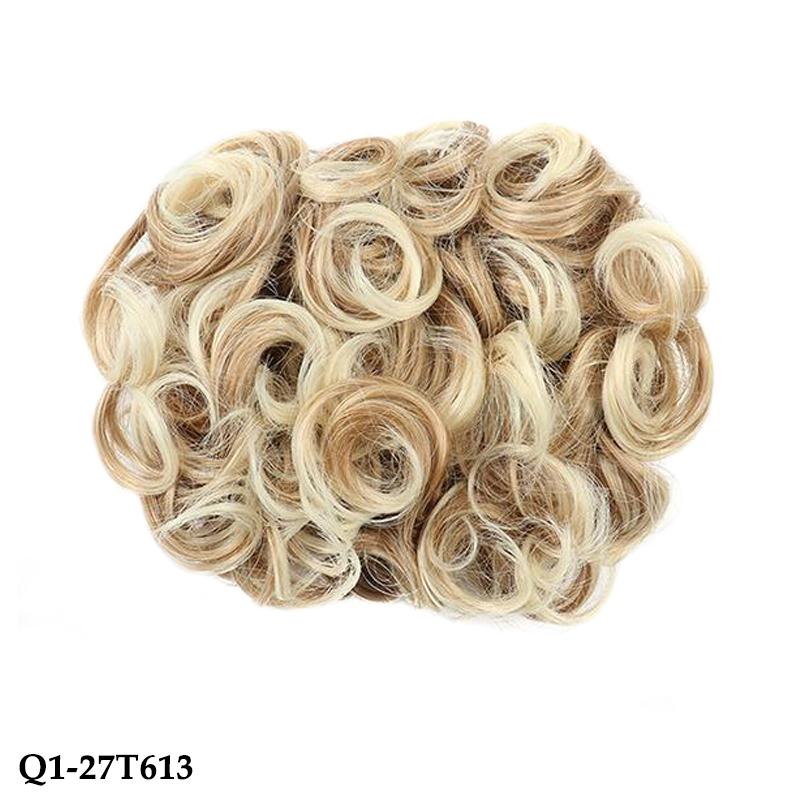 MERISIHAIR Perucă Chignon ondulată naturală pentru femei, extensii de păr din fibre sintetice de culoare pură, potrivite pentru petrecere, nuntă, utilizare zilnică