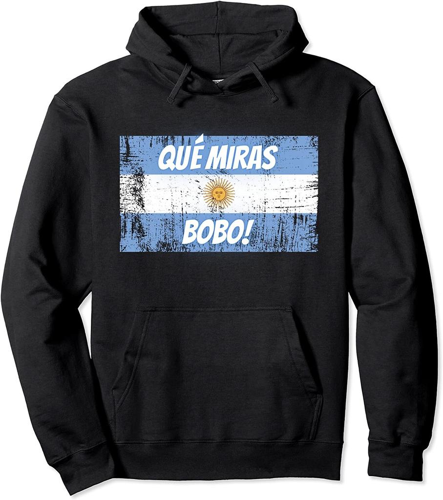 Que Miras Bobo Argentina Flag Fun Football Unisex Hooded Sweatshirt