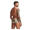 Sexy Men's Shiny Imitation Leather Boxers Shorts Underwear Men Snake Skin Underpants U Convex Pouch Boxer Shorts Underwear for Man