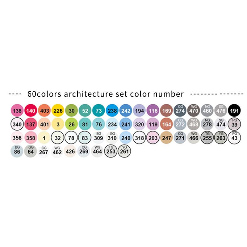 Finecolour EF103 Alcohol Based Art Markers With Bag 12/24/36/48/60/72/240 Colors Oily Soft Double-Headed Marker Pen Professional