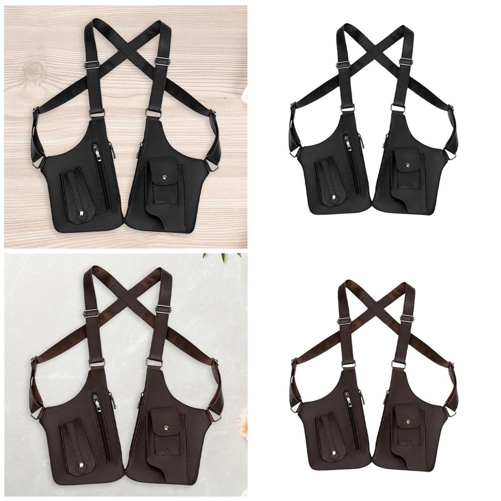 Underarm Shoulder Bag, Crossbody Wallet, Large Capacity Double Pocket