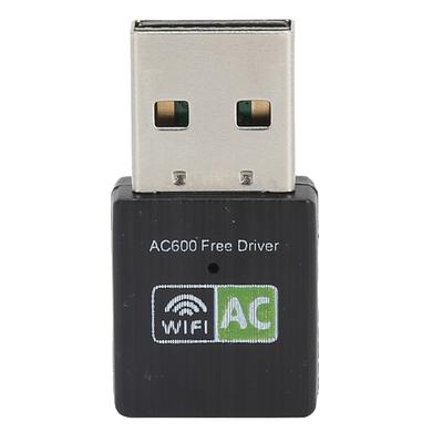 Adattatore Wifi Ricevitore USB Ethernet 600Mbps 2.4Ghz5Ghz Dual Band Scheda di Rete Wireless Nero