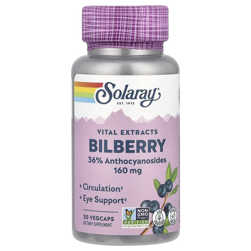 Vital Extracts Bilberry, Veggie Capsules 30
