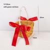 with Pearl Hand-held Weaving Flower Basket Vegetable Fruit Flowers Holder  Living Room Decoration