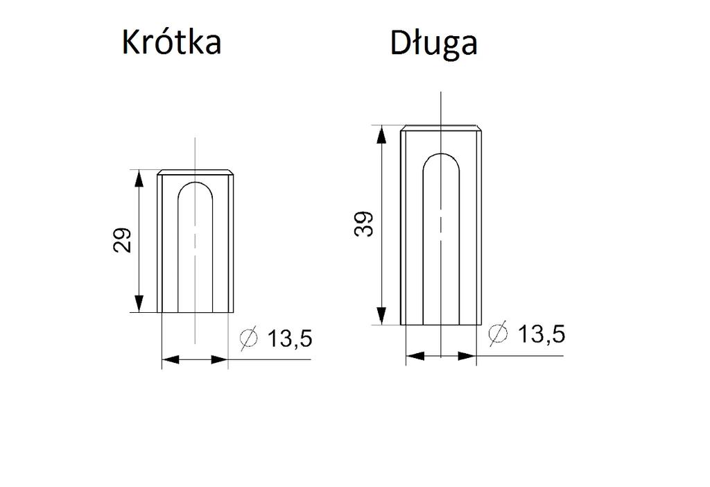 Nylon-Scharnierkappe 13,5mm weiß