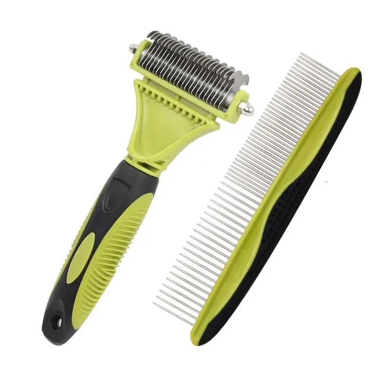 6 In 1 Pet Cat Dog Grooming Deshedding Tools Brush Comb Set Storage Bag Dog Hair Remover Comb Pet Cleaning Supplies Accessories