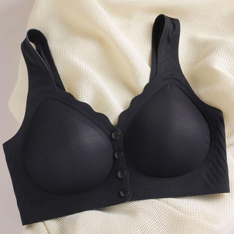 Front-hook Large Size Ultra-thin Breastfeeding Bra with Gathered Breasts and Breathable and Comfortable Wire-free Bra