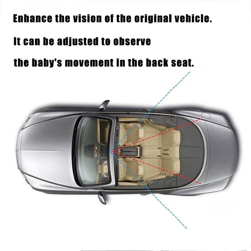 Car Back Seat Convex Rearview Baby Mirror Mini Children Rear View Adjustable Clip-On Kids Monitor Clip On Car or Truck Sun