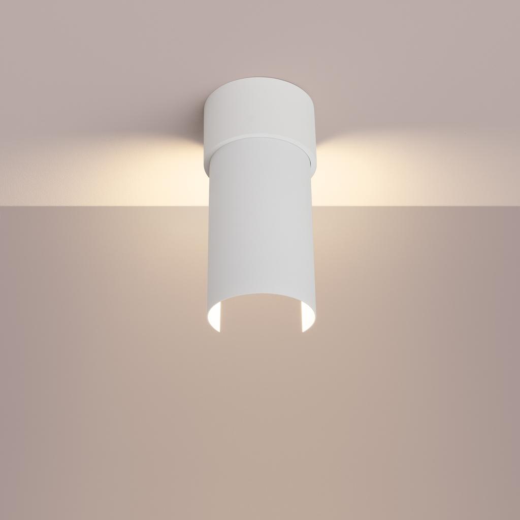 Spot Sufitowy Nowoczesny Biały Okrągły Ø10Cm Obrotowy Klosz Do Kuchni Przedpokoju 1Xe27 15W Flash Sollux Lighting