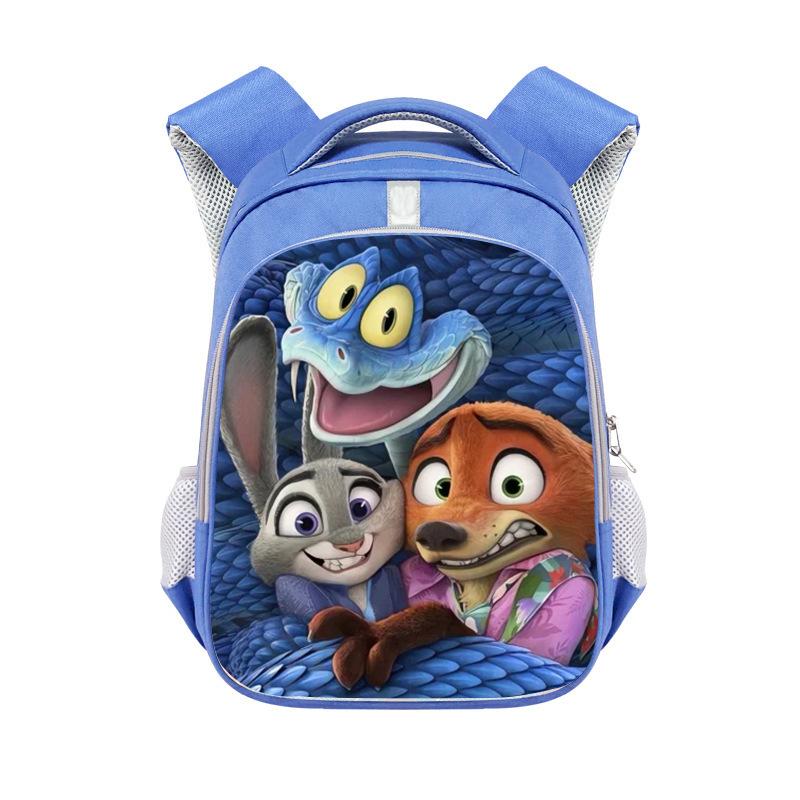 Zootopia 2 Backpack, Cute Cartoon Schoolbag for Students, Fresh Blue and Lightweight 0195 KTB