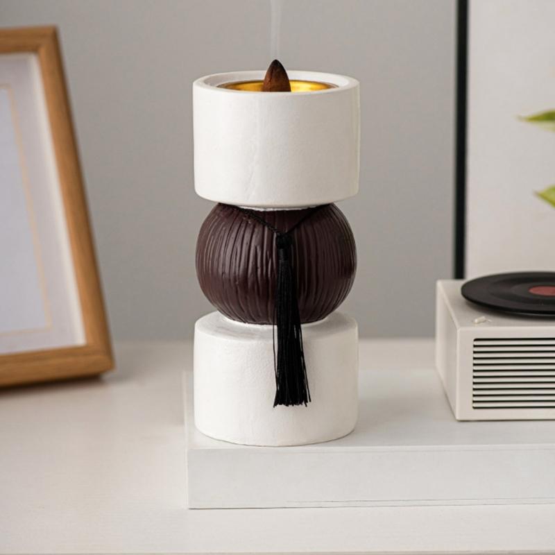 Resins Dumbbell Shape Aromatherapies Diffuser Bakhoor Burners with Tassels Arab Incenses Holder for Elegant Homes Decors