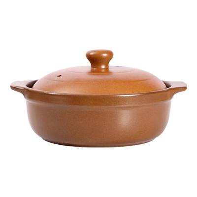 Unglazed Clay Casserole Pot