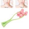 Face Roller Multiple Rollers Concave Convex Particles Comfortable Handle Multiple Rollers V Shaped Face Massager