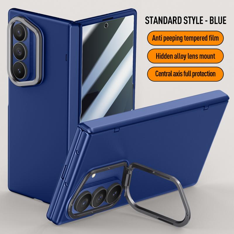 For Samsung Galaxy Z Fold 7 With Privacy Tempered Glass Film Full Protect Ultrathin Phone Case Spring Hinge Camera Holder Cover