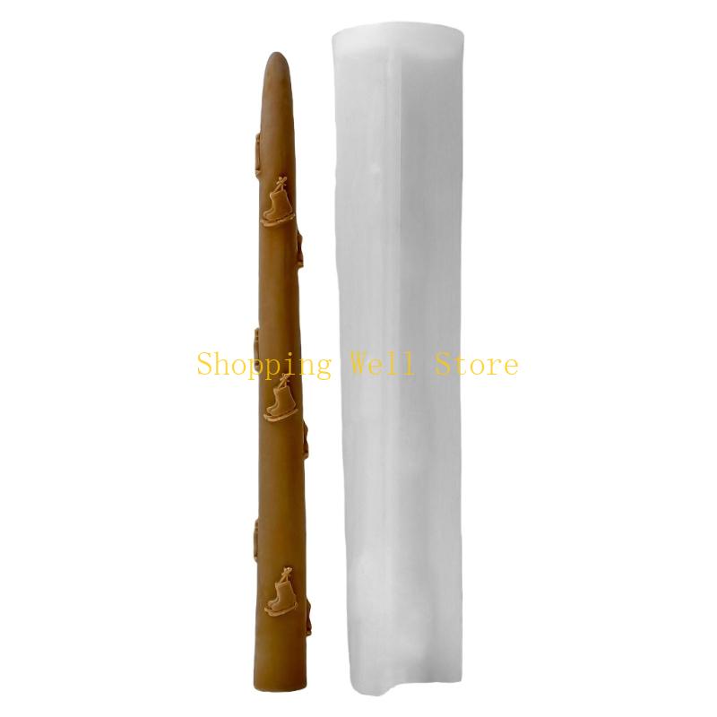 KX4B Christmas Themed Silicone Mold For Making Pillar Soap Epoxy Resin