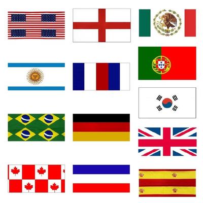 4er-Pack Fußball-Nationalflaggen-Bandanas Kopftuch Sport-Kopfband für Fans Kostümzubehör