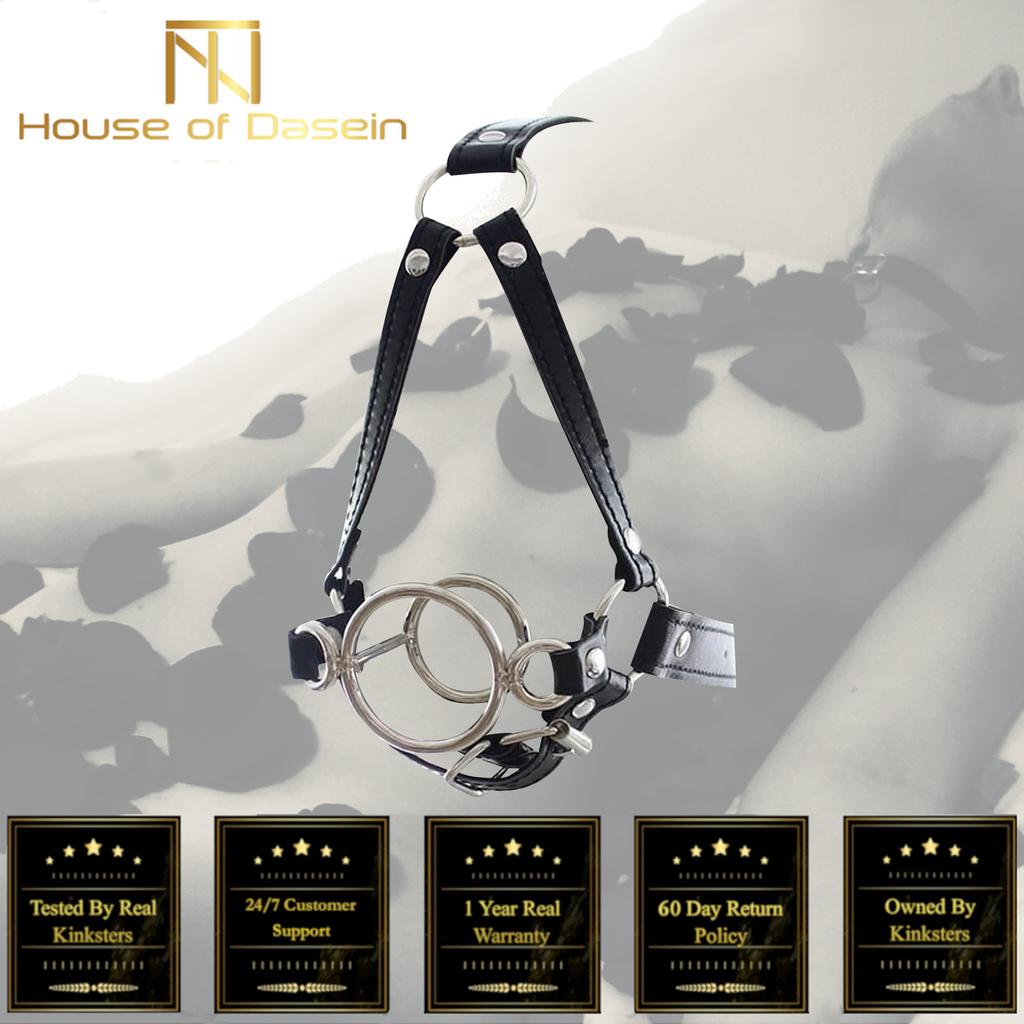 Head Harness Open Mouth Gag  Kink Fetish Restraints Gags