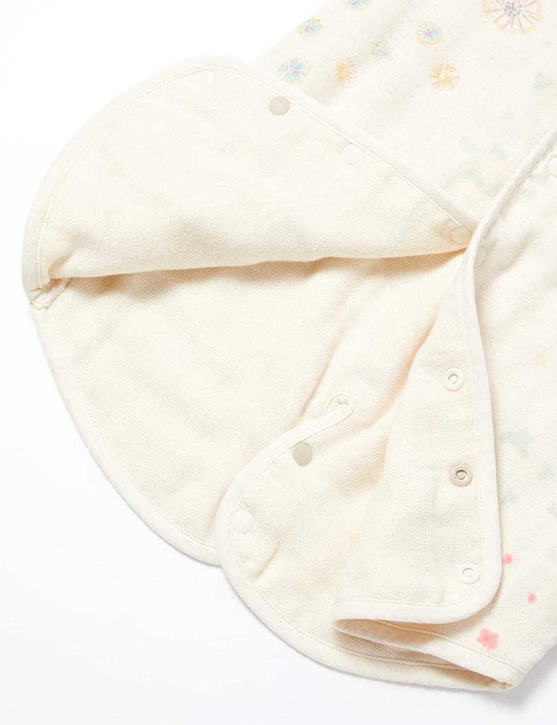 10mois NAOMI ITO Fluffy Gauze Sleeper with Amezaiku (Dimois) - (6-Layer Gauze) 2-Way Sleeves, (18131038)