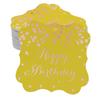 Inkdotpot Real Gold Foil Bracket Shape Paper Hang Tags Happy Birthday Favor Tags Pack Of