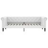 Daybed Extendable White 90x200 cm Faux Leather