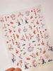 1pcs 5D Nail Art Stickers Soft Relief Freesia Peony Tulip Flower Embossed Mixed Petal Leaf Self Adhesive Nail Decorations
