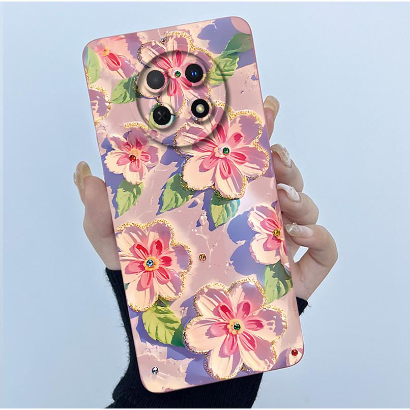 Case For Huawei Nova 14i Phone Case Coque Simplicity Oil Painting Flowers Silicone Soft Back Cover For Huawei Nova14i 14 I Funda