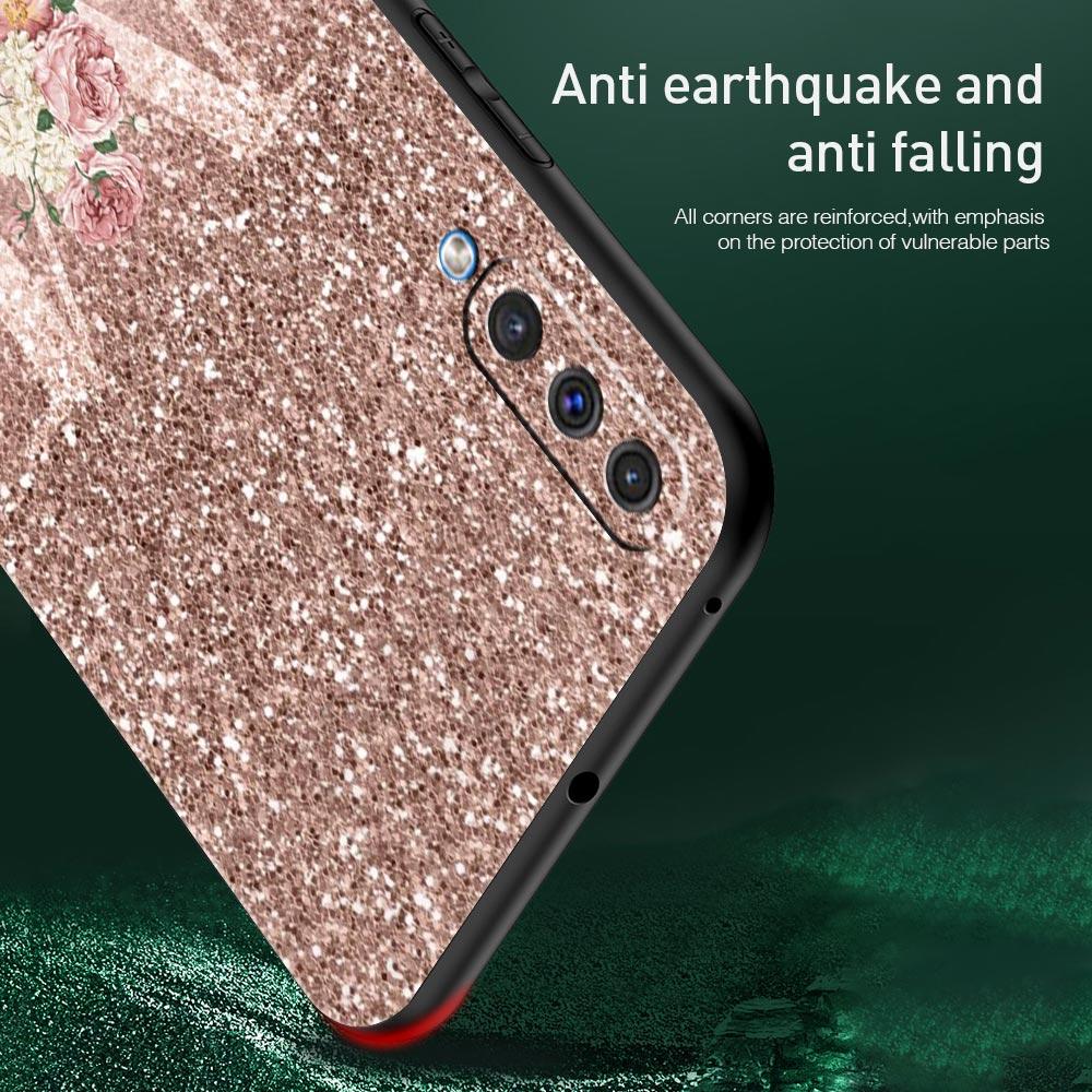 Letter Pink Shiny Phone Case For Samsung Galaxy A56 A36 A26 A34 A17 A16 A06 A14 A12 A54 A72 A24 A22 A20e A52 A50 A40 A32 Cover