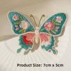 2pcs Heat Transfer Flower Patches Embroidery Design Butterfly Patches  For Clothing Accessories