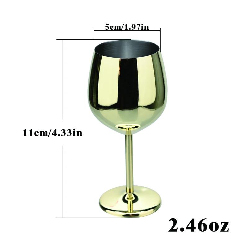 6Pcs Mini 70ml Stainless Steel Glass 2oz Cocktail Creative Metal Bar Restaurant Champagne Glass Red Wine Glass Barware Cup