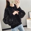 Women Pullover Sweater Autumn and Winter New Round Neck Bottomed Knitted Sweater Loose Wear Long Sleeve Pullover Sweater Female