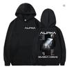 Rapper Alpha Djadja Dinaz Tour 2026 Felpa con Cappuccio Oversize Donna/Uomo Y2K Streetwear Hip Hop Pullover Giacca con Cappuccio
