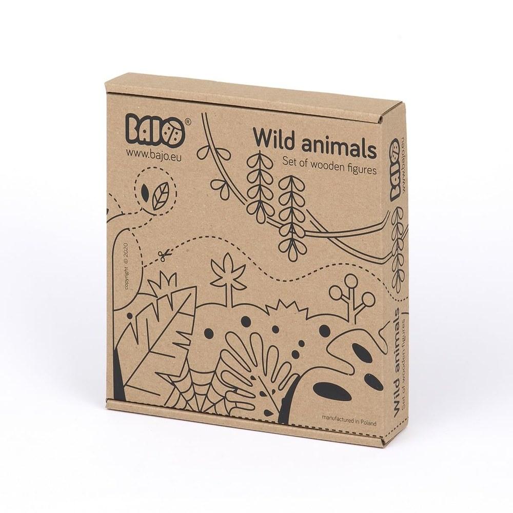 BorneLund Bajo Beech Wood Animal Set for 1.5 Years and Older