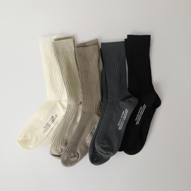 FACADE PATTERN Facade Silk Cotton Socks_6 Colors