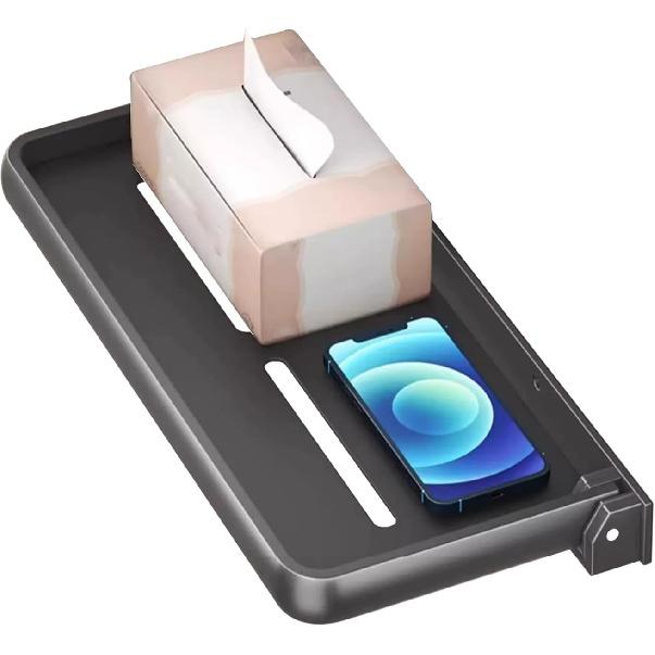 Aluminum RV Foldable Shelf | Space Saving Wall Mounted Floating Shelf, Fold Down Rack for Bathroom, Shower Gel, Shampoo