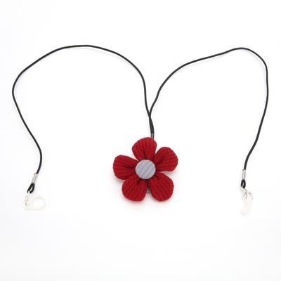 Hearing Aid Lanyard Clip Prevent Lost Cute Red Flower Hearing Aids Holder for Children Teens