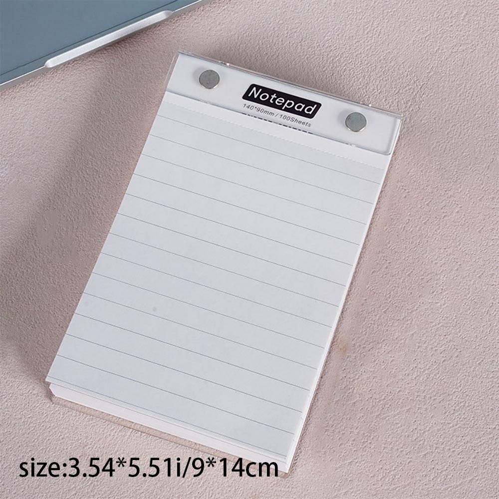Acrylic hard shell memo pad, removable board clip paper pad, portable notebook, detachable horizontal grid notebook